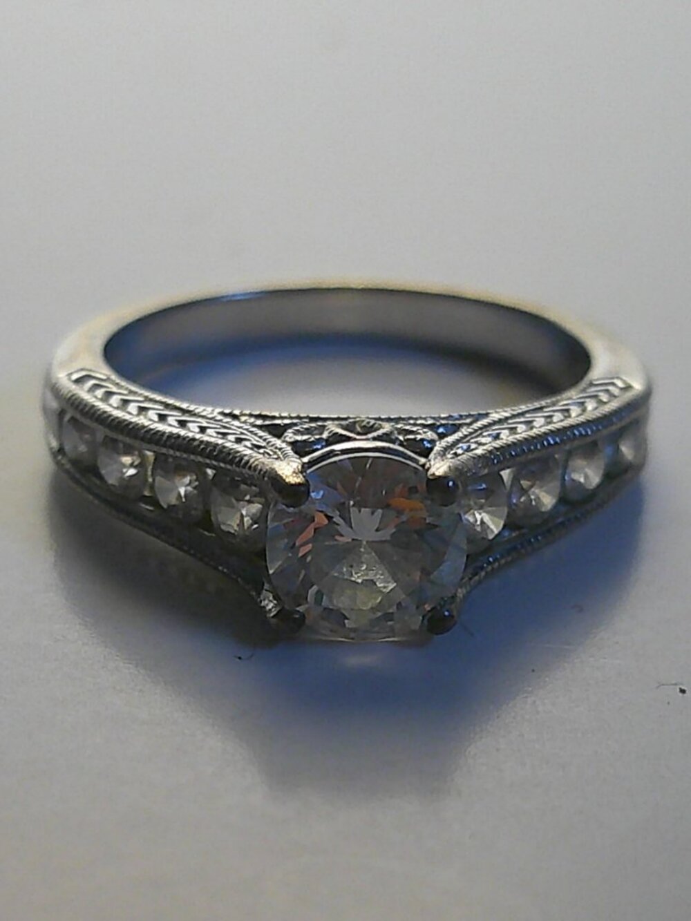 Vintage Engagement Ring | Sterling Silver | Art Deco Diamond Cocktail Ring